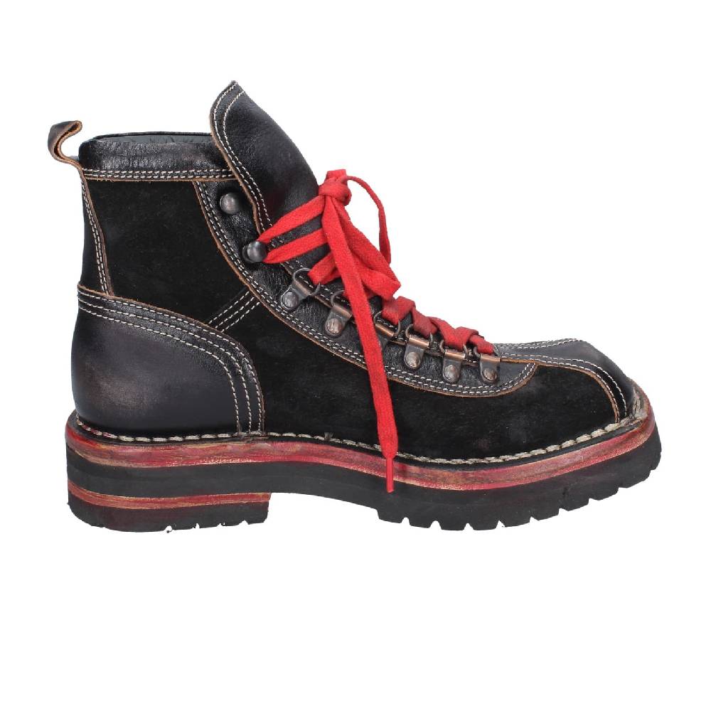 scarpe donna MOMA stivaletti nero pelle camoscio 81301B EY563 Prezzo di fabbrica