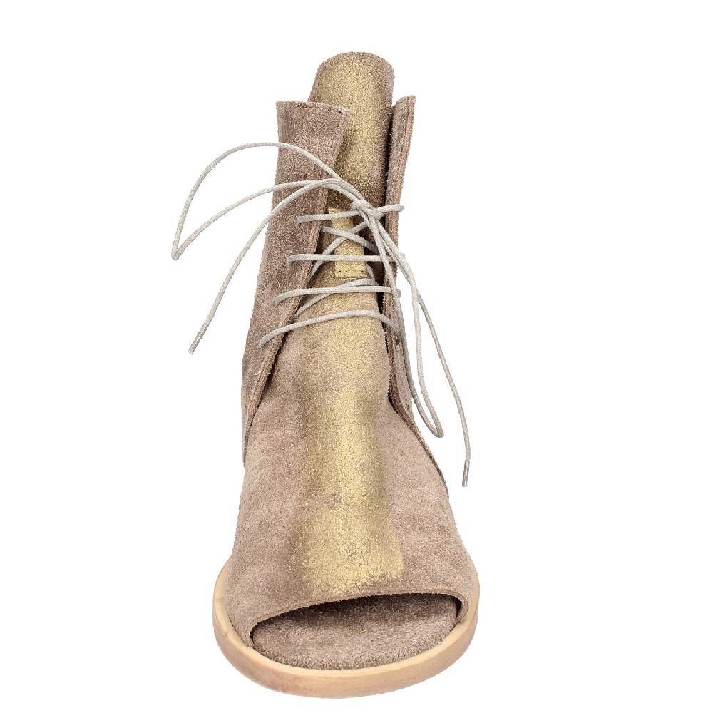 scarpe donna MOMA stivaletti marrone camoscio oro 35402I VINTAGE EX443 Promozione