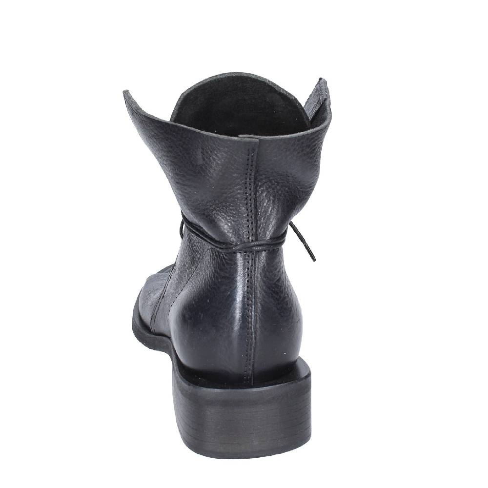 scarpe donna MOMA stivaletti nero pelle argento 35402I VINTAGE EX398 Spedizione Gratuita
