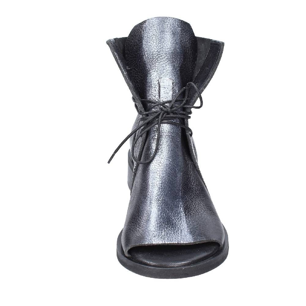 scarpe donna MOMA stivaletti nero pelle argento 35402I VINTAGE EX398 Spedizione Gratuita