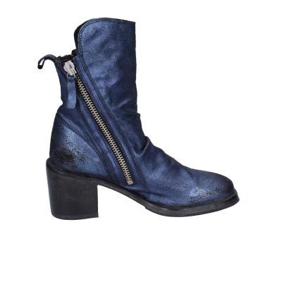 scarpe donna MOMA stivaletti blu pelle camoscio 1CW343 VINTAGE BD819 Qualità Garantita
