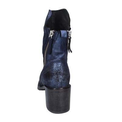 scarpe donna MOMA stivaletti blu pelle camoscio 1CW343 VINTAGE BD819 Qualità Garantita