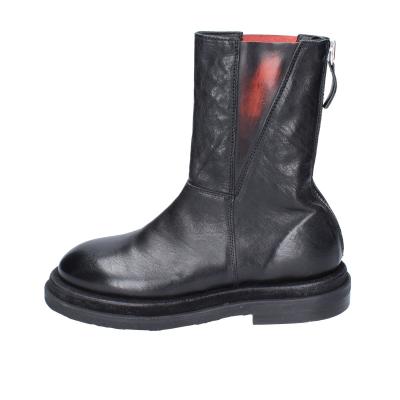 scarpe donna MOMA stivaletti nero pelle rosso 1CW339 VINTAGE BD939 Negozi Online
