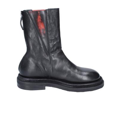 scarpe donna MOMA stivaletti nero pelle rosso 1CW339 VINTAGE BD939 Negozi Online