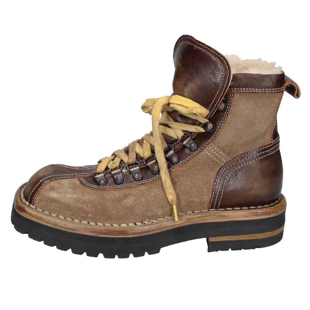 scarpe donna MOMA stivaletti marrone camoscio beige pelle 81301B EY576 Prezzo Ridotto