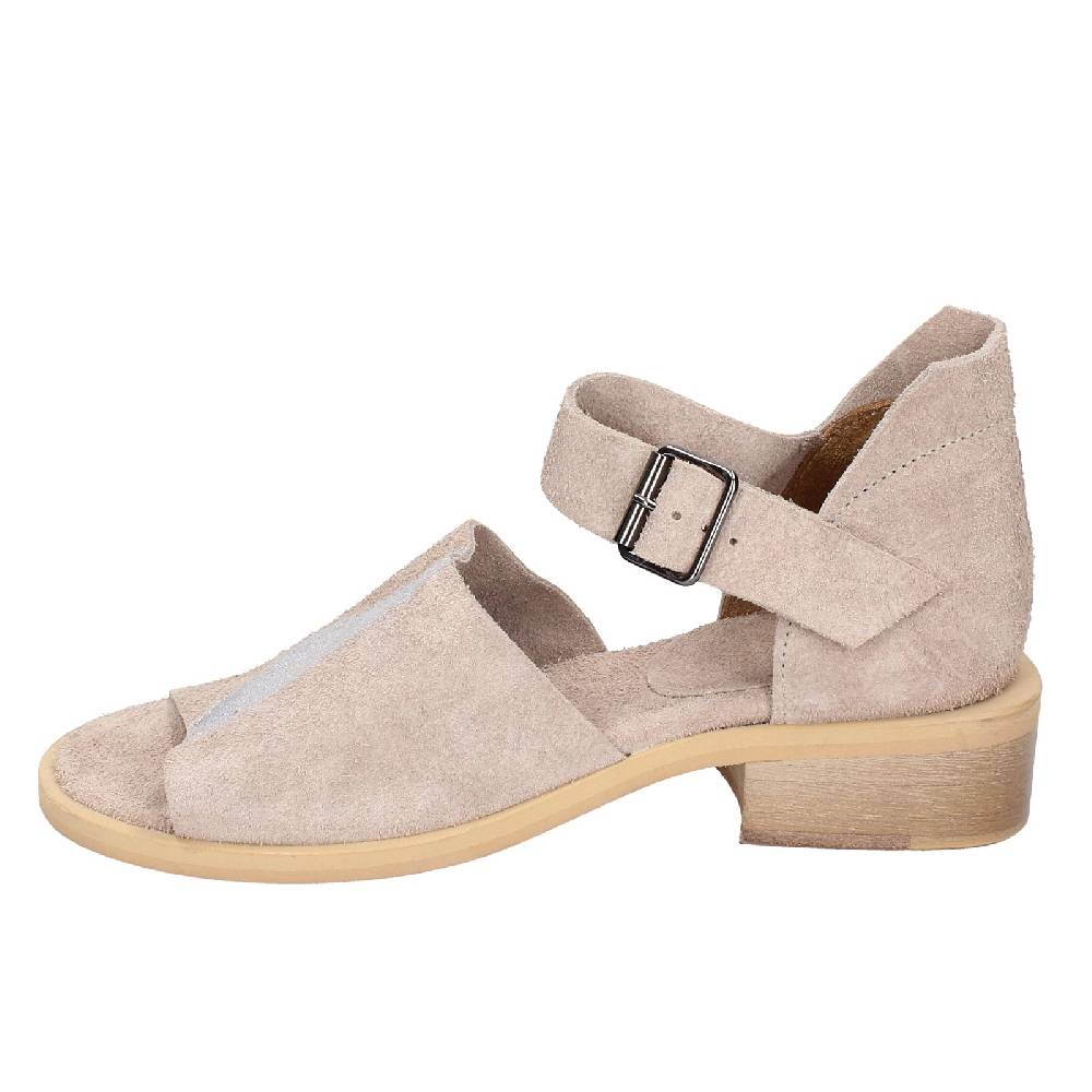 scarpe donna MOMA sandali beige camoscio argento 35403G VINTAGE EX453 Sottocosto