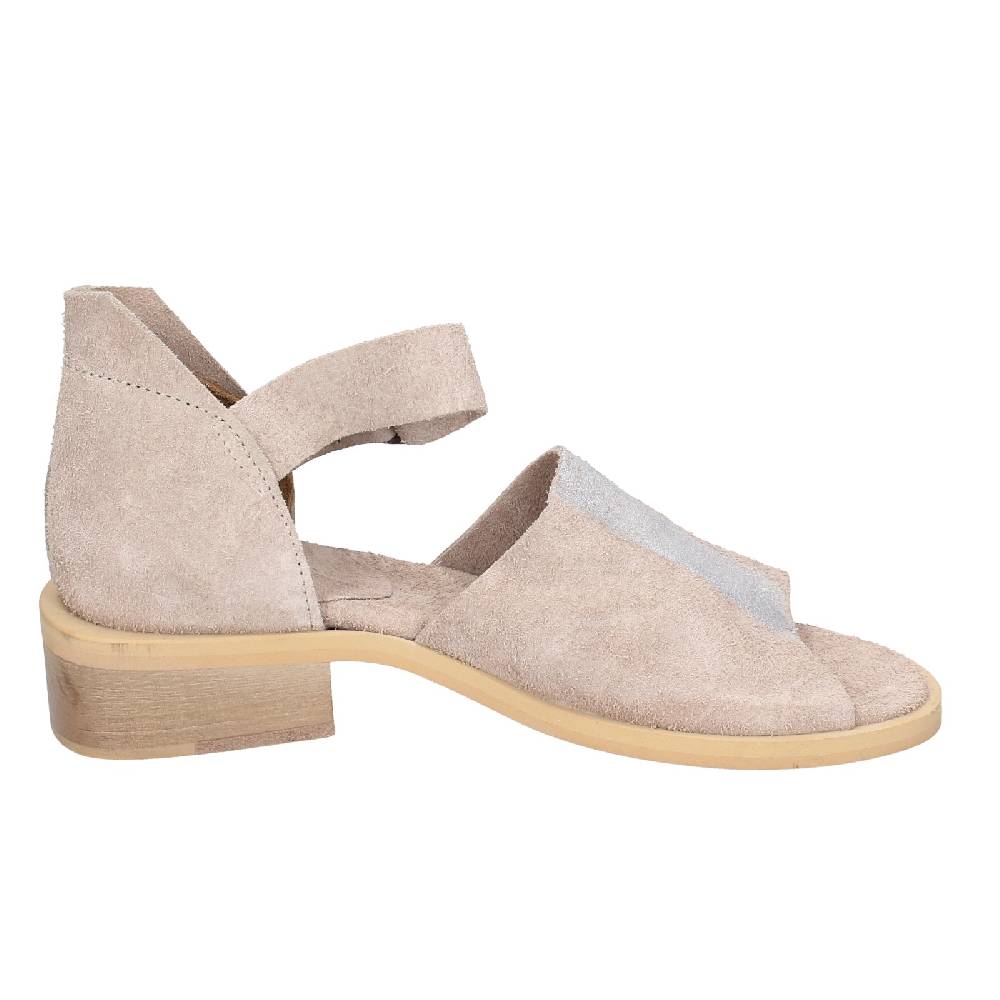 scarpe donna MOMA sandali beige camoscio argento 35403G VINTAGE EX453 Sottocosto