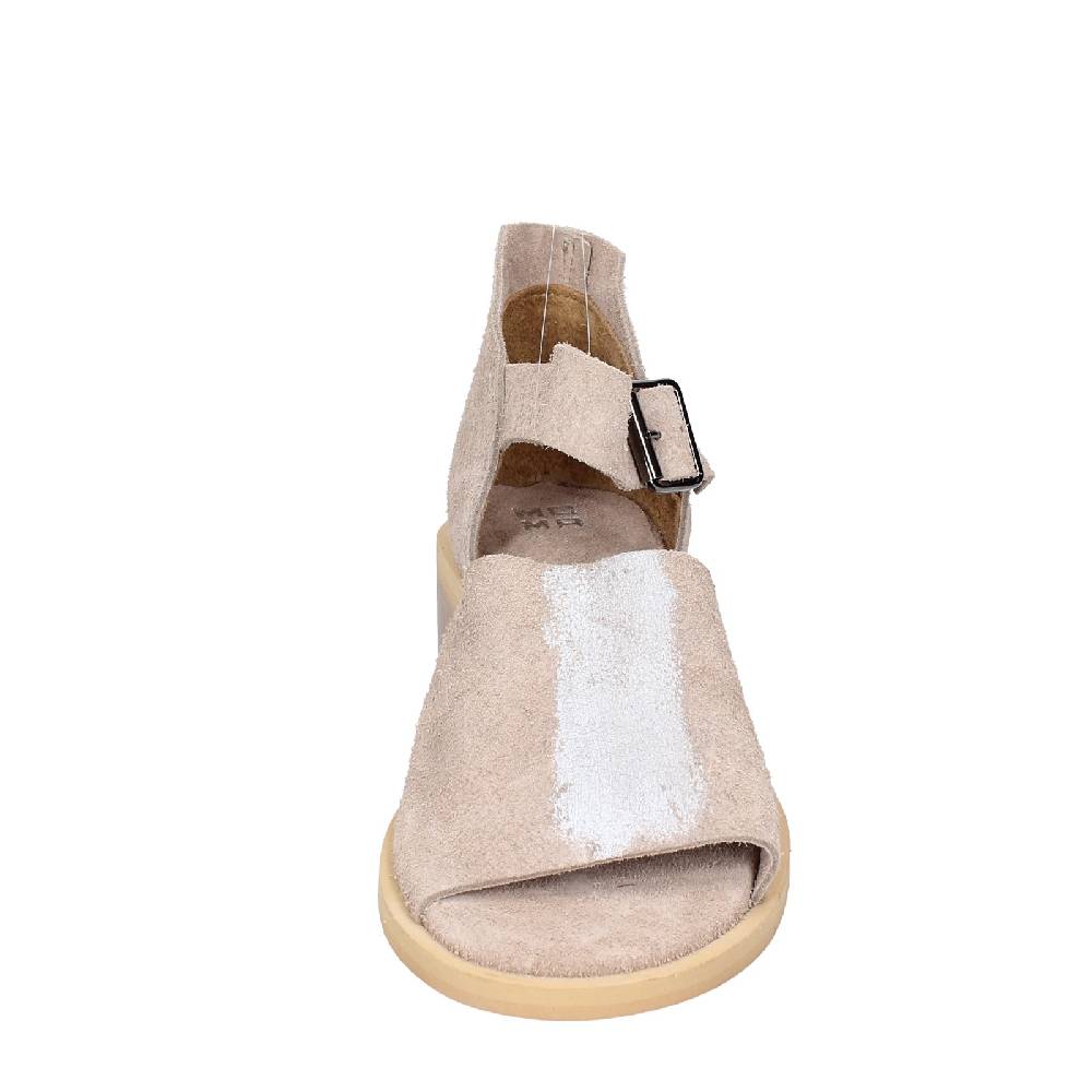 scarpe donna MOMA sandali beige camoscio argento 35403G VINTAGE EX453 Sottocosto