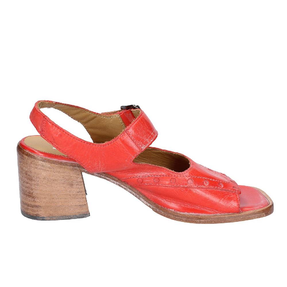 scarpe donna MOMA sandali rosso pelle 46404G VINTAGE EX450 Outlet