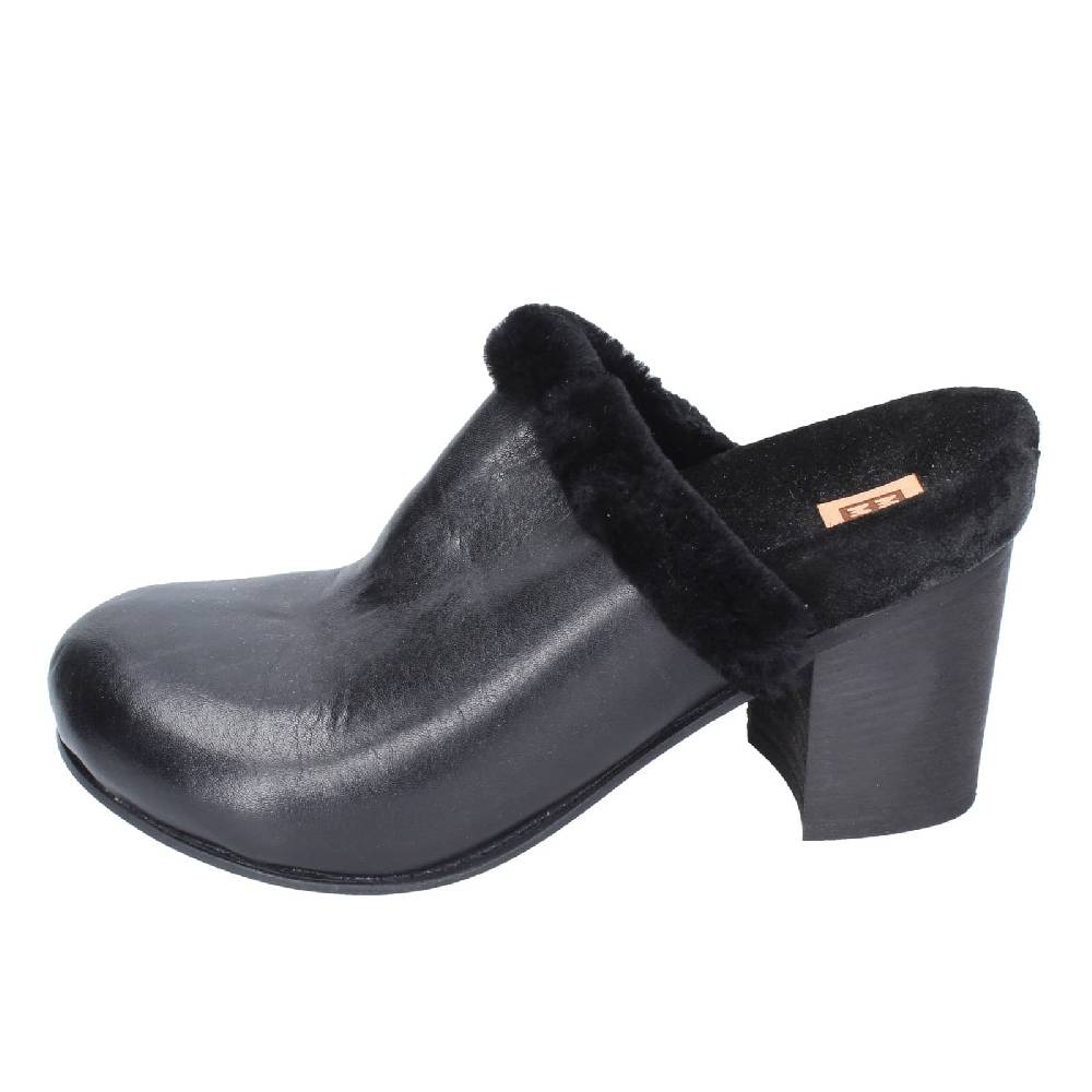 scarpe donna MOMA sandali nero pelle pelliccia EY580 Saldi