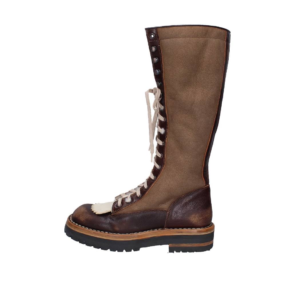 scarpe donna MOMA stivali marrone camoscio 81304D-VADO EY492 Italy