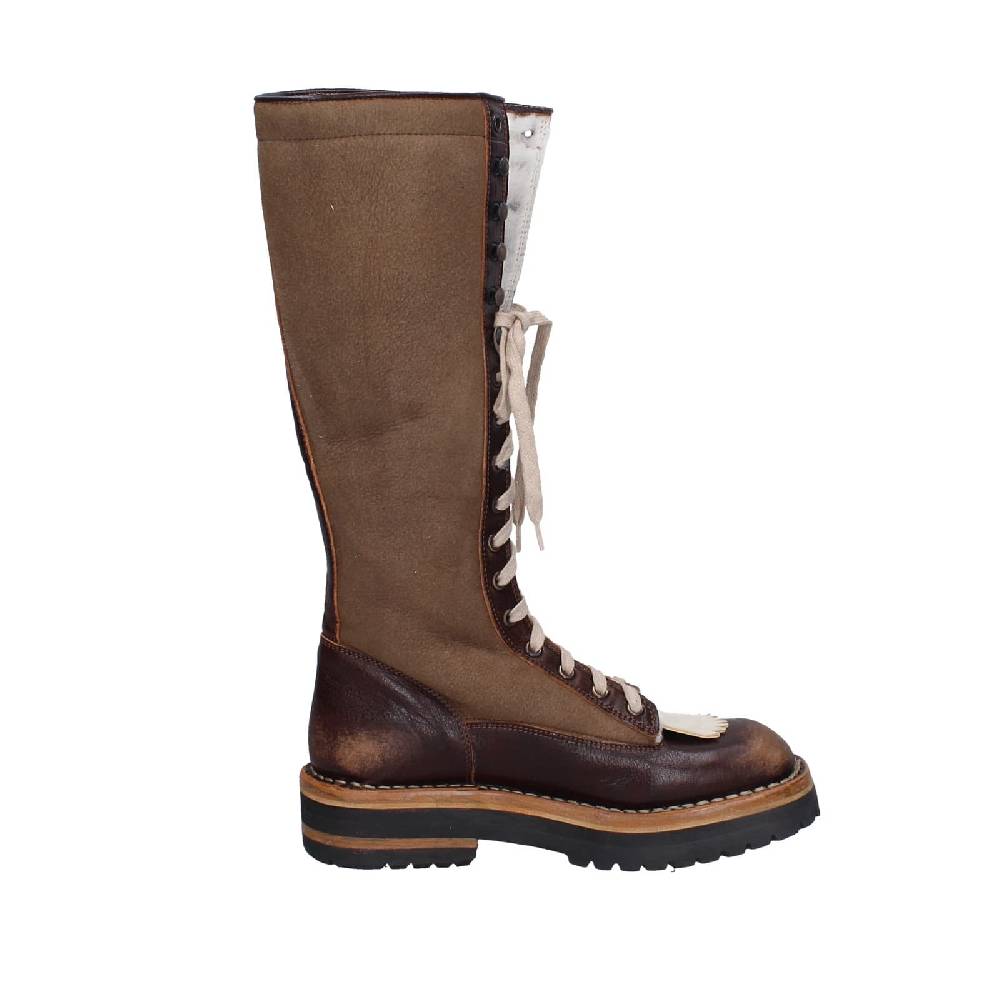 scarpe donna MOMA stivali marrone camoscio 81304D-VADO EY492 Italy