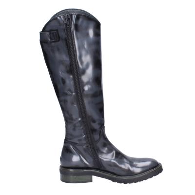 scarpe donna MOMA stivali grigio pelle lucida BK293 Italia