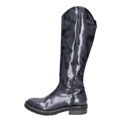 scarpe donna MOMA stivali grigio pelle lucida BK293 Italia