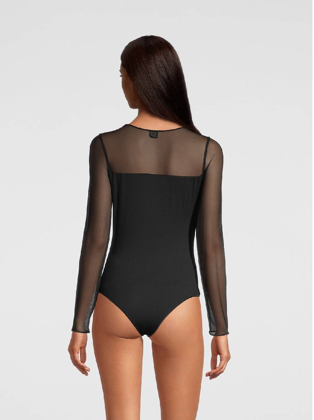 Oscalito Body maniche lunghe con inserto macramè 1388 Sottocosto