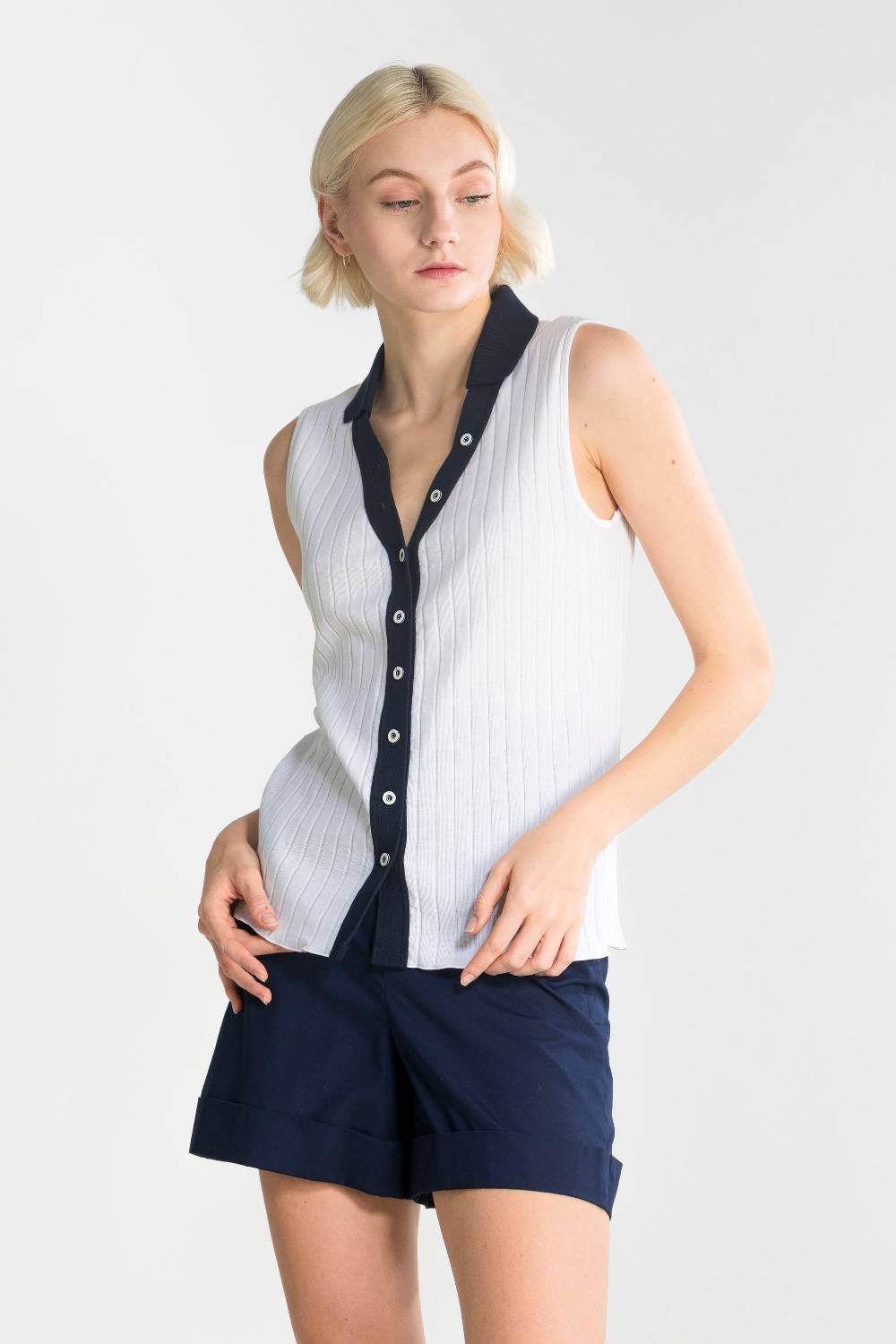 Oscalito Gilet con bottoni Donna Cotone 7160 Negozi Online