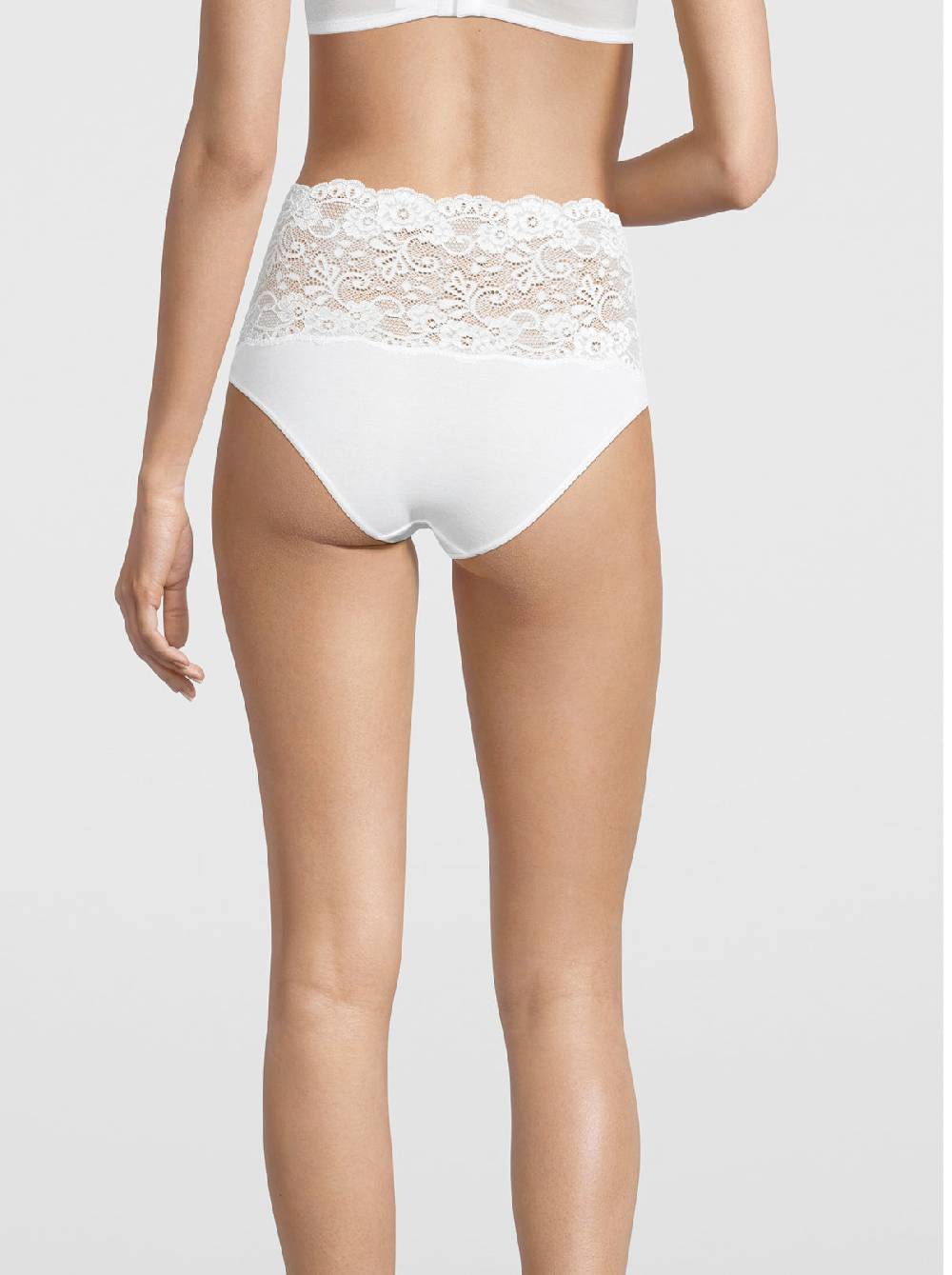 Oscalito Slip a vita alta in Cotone con Pizzo Leavers 4153 Prezzo Ridotto