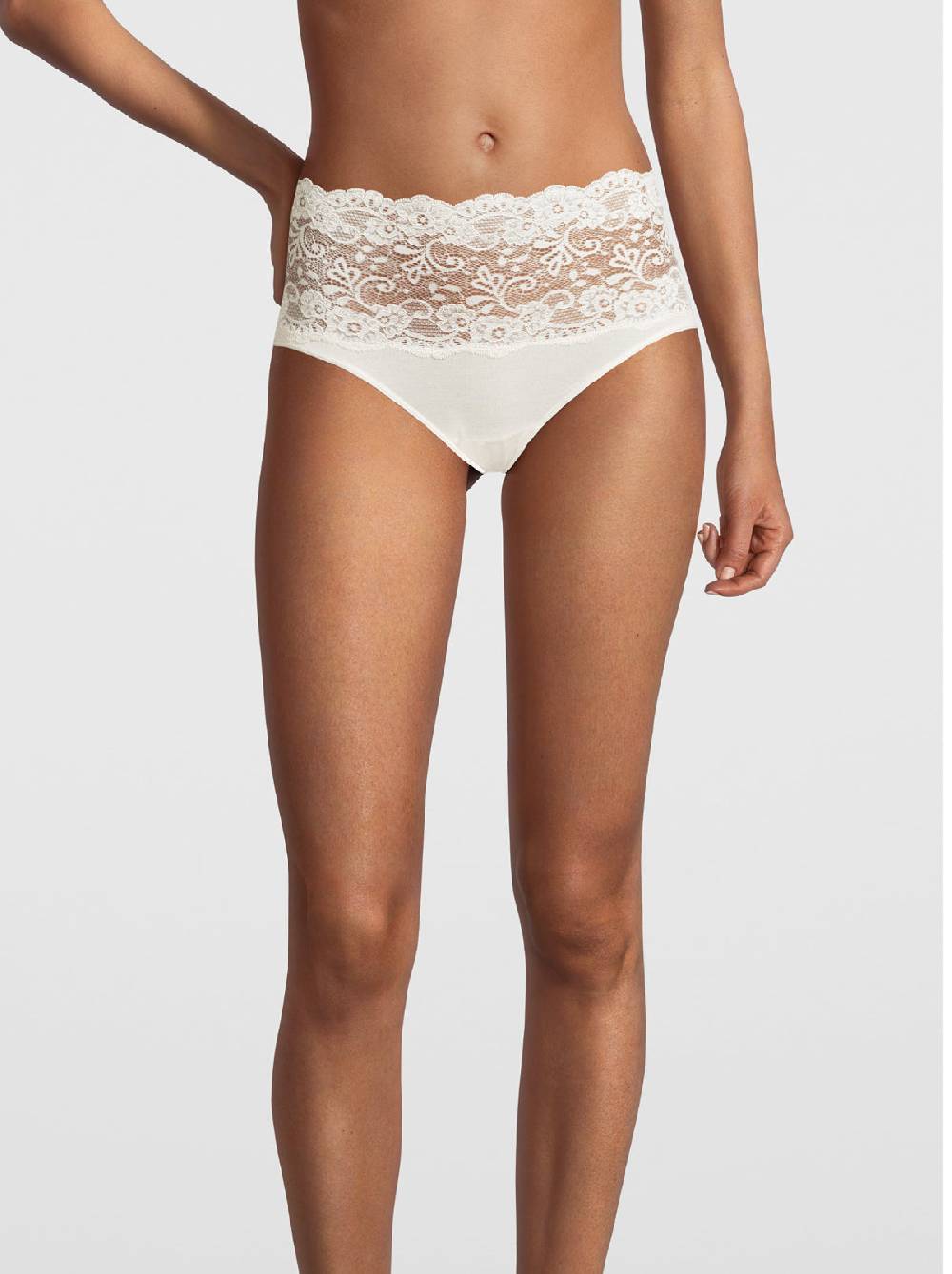 Oscalito Slip a vita alta in Cotone con Pizzo Leavers 4153 Prezzo Ridotto