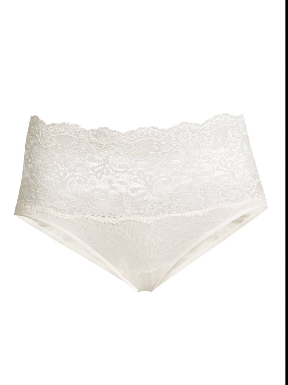 Oscalito Slip a vita alta in Cotone con Pizzo Leavers 4153 Prezzo Ridotto