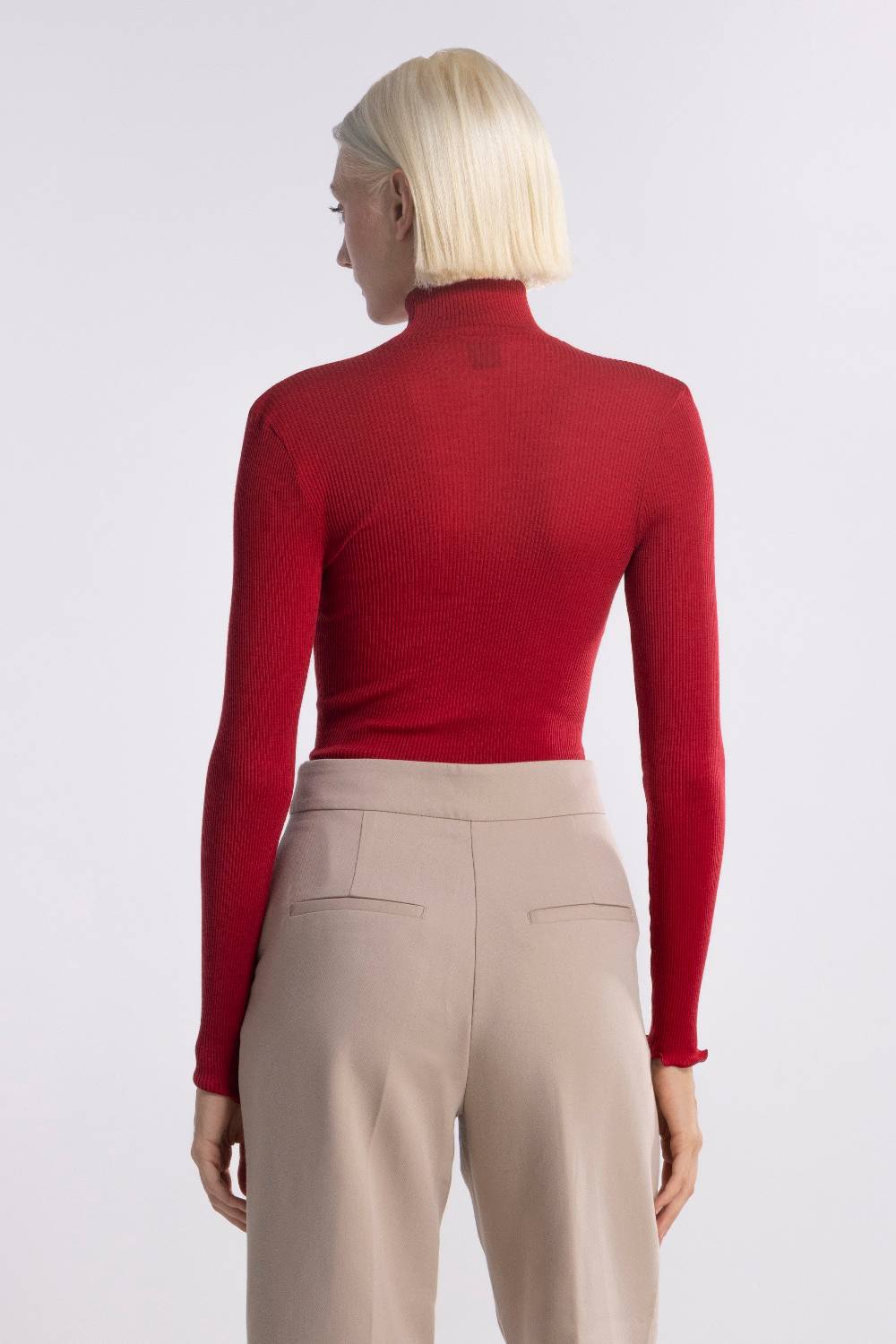 Oscalito Dolcevita Lupetto Tubolare Maniche Lunghe Lana e Seta 3429 Saldi Di Fabbrica