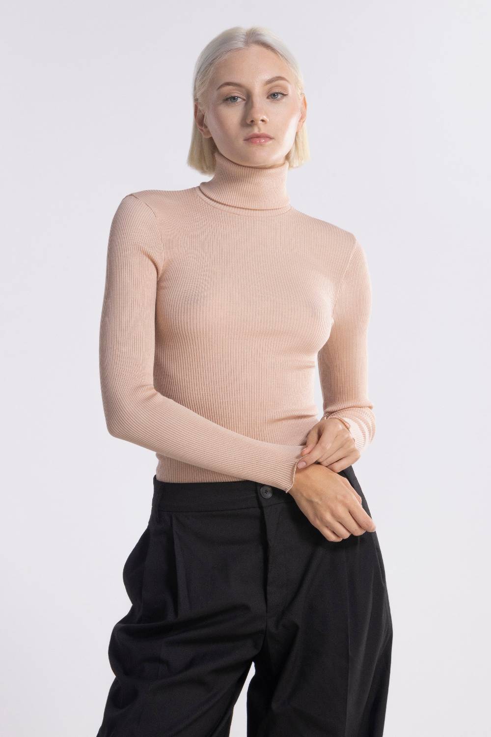 Oscalito Maglia Dolcevita a Maniche Lunghe in Lana e Seta 3438 I Più Venduti