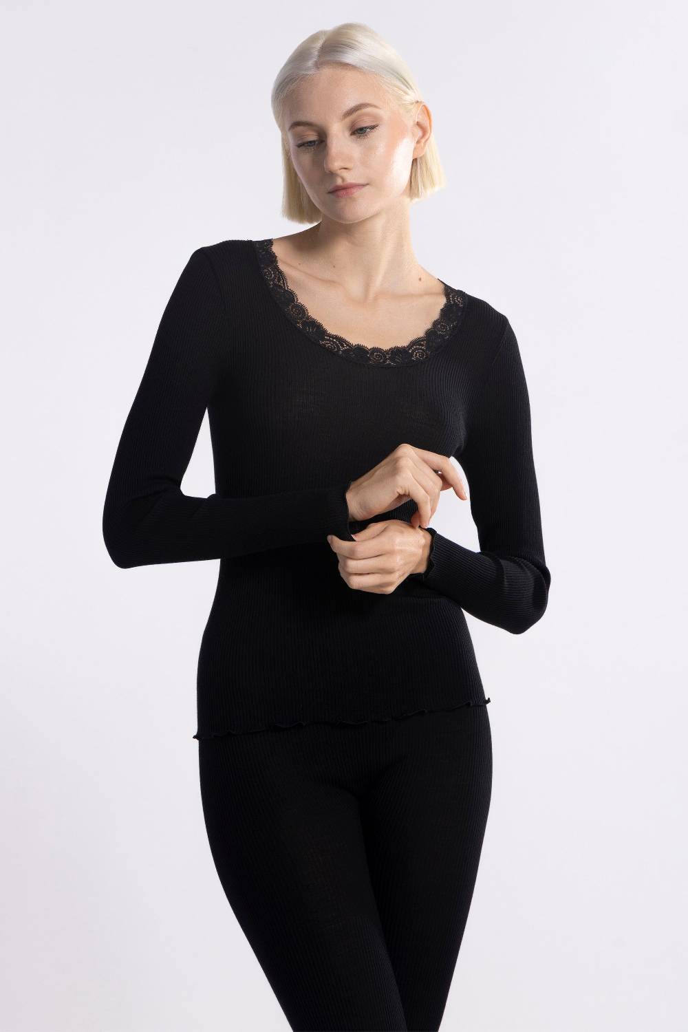 Oscalito Camicia a maniche lunghe in Lana e Seta 3416 Vendite Flash
