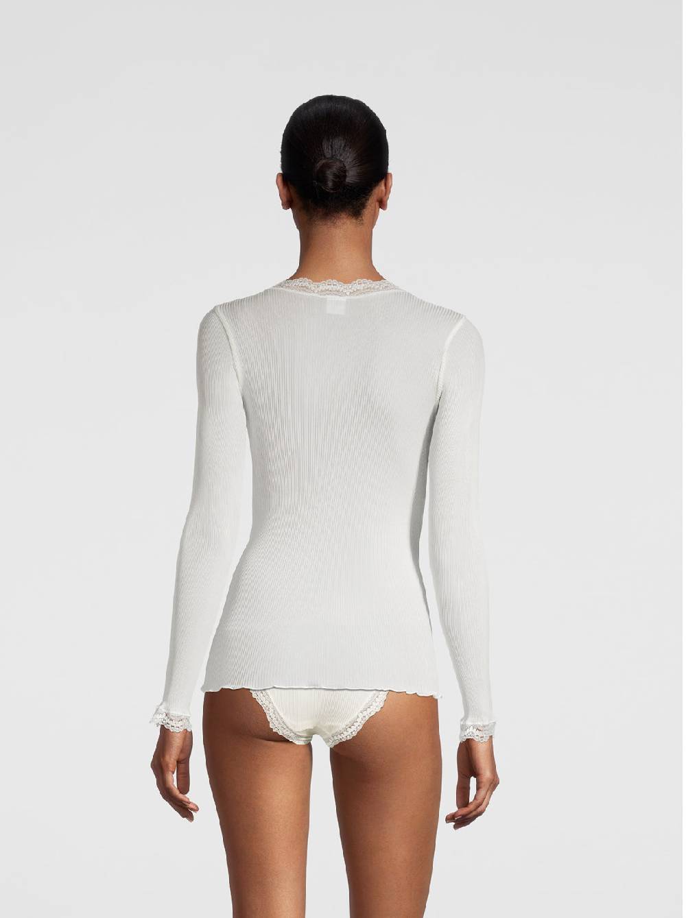 Oscalito Maglia a maniche lunghe Dentelle de Calais® in Seta 9476 Italy