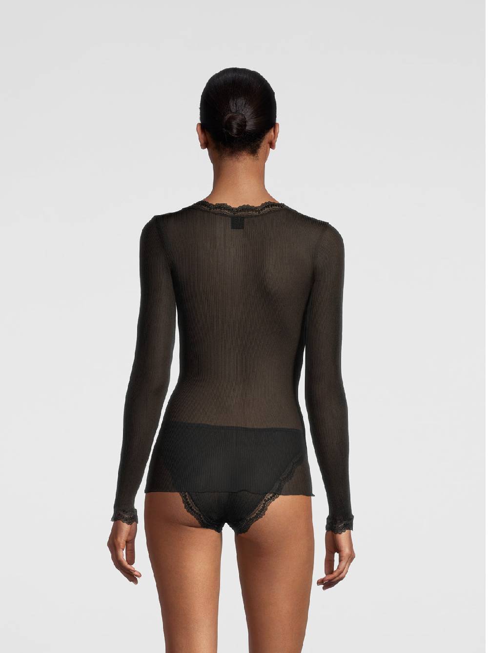 Oscalito Maglia a maniche lunghe Dentelle de Calais® in Seta 9476 Italy