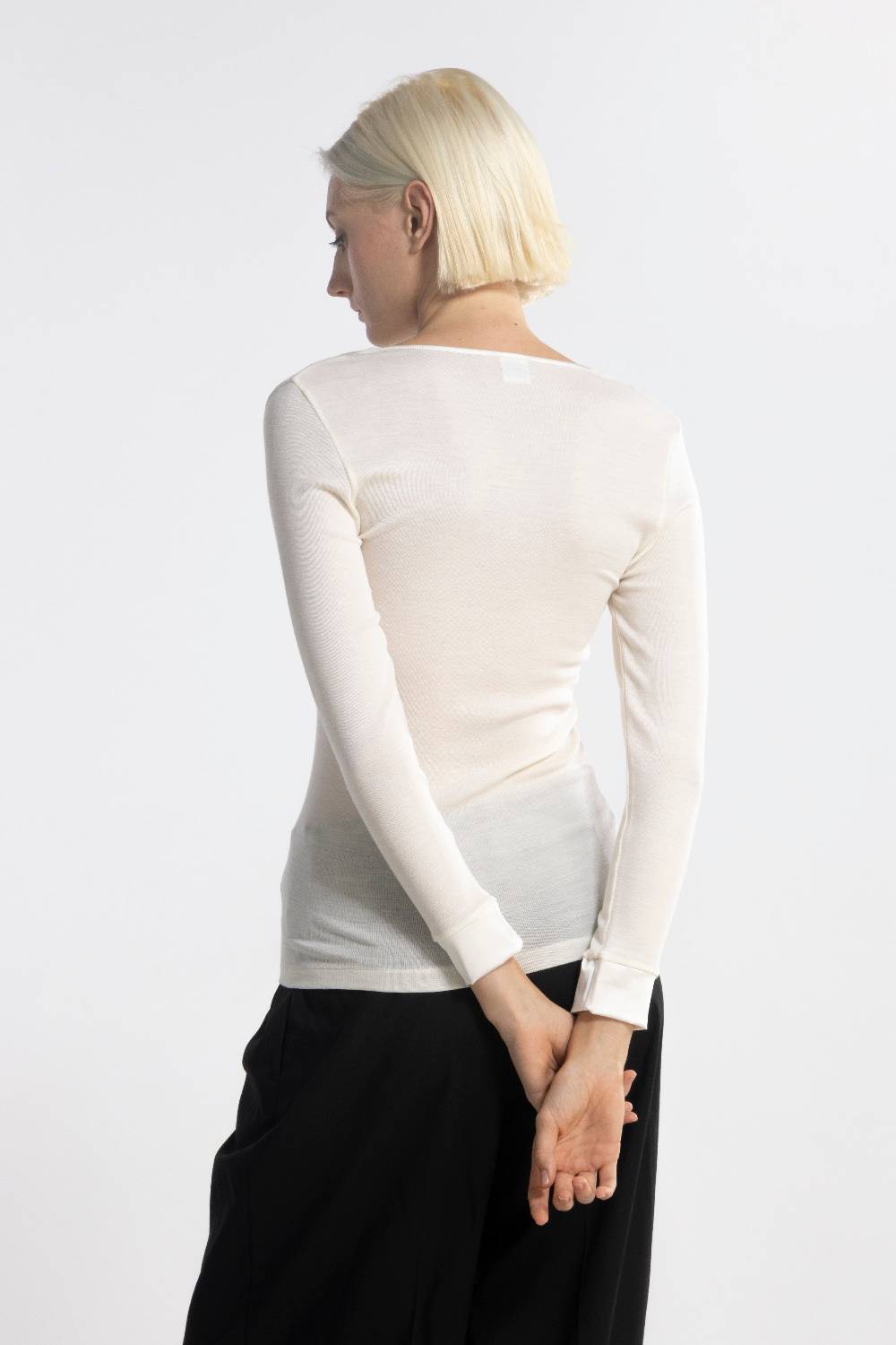 Oscalito Camicia Donna Lana e Seta maniche lunghe 4258 Qualità