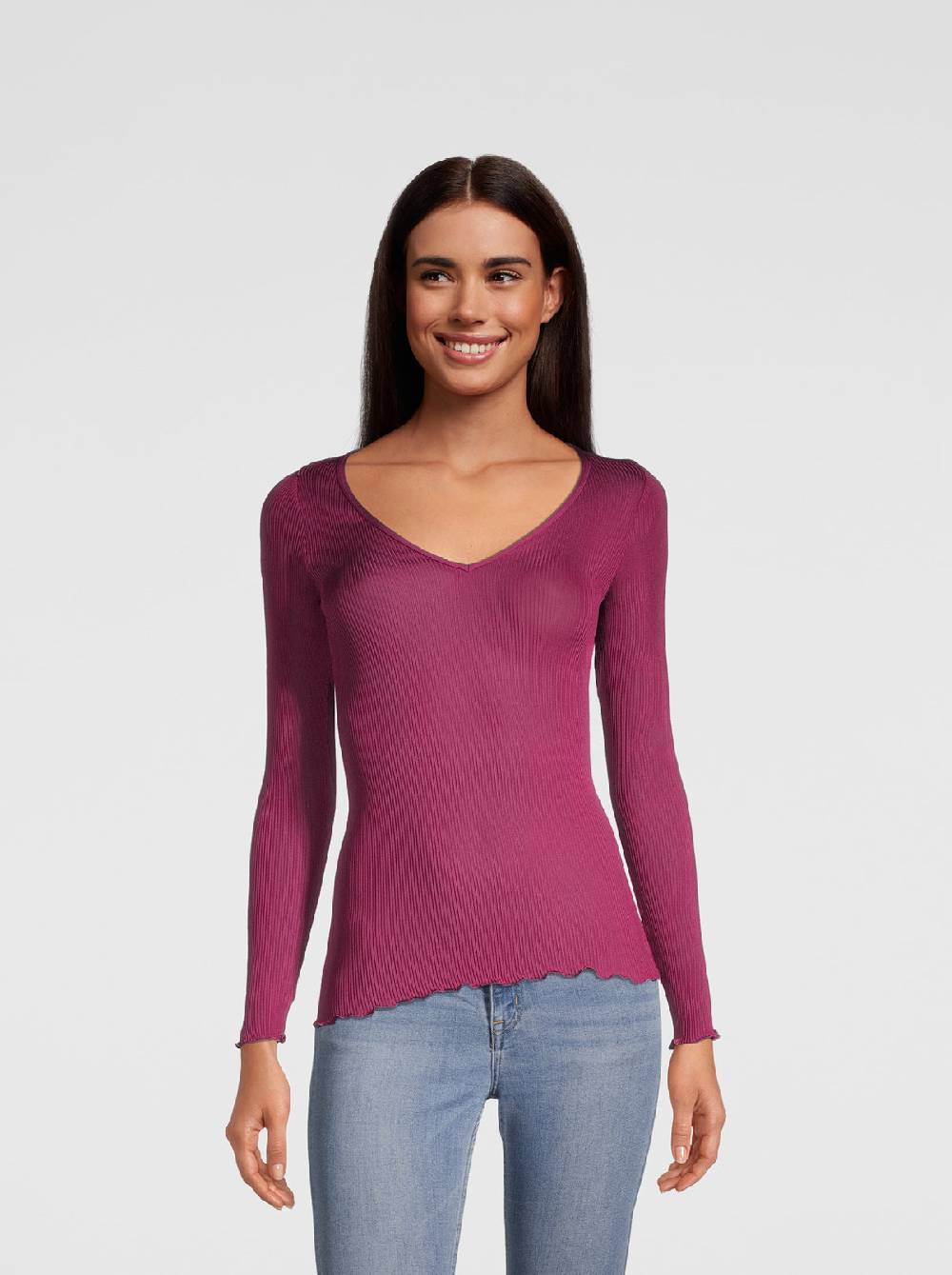 Oscalito Maglia manica lunga donna in organza di pura seta 9446 Soddisfazione Garantita