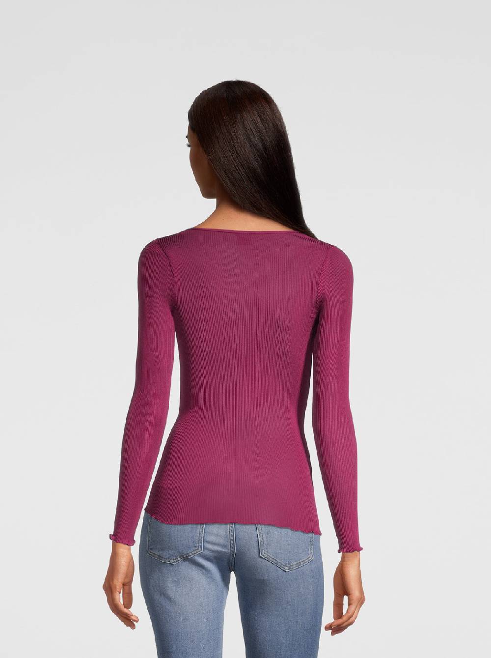 Oscalito Maglia manica lunga donna in organza di pura seta 9446 Soddisfazione Garantita