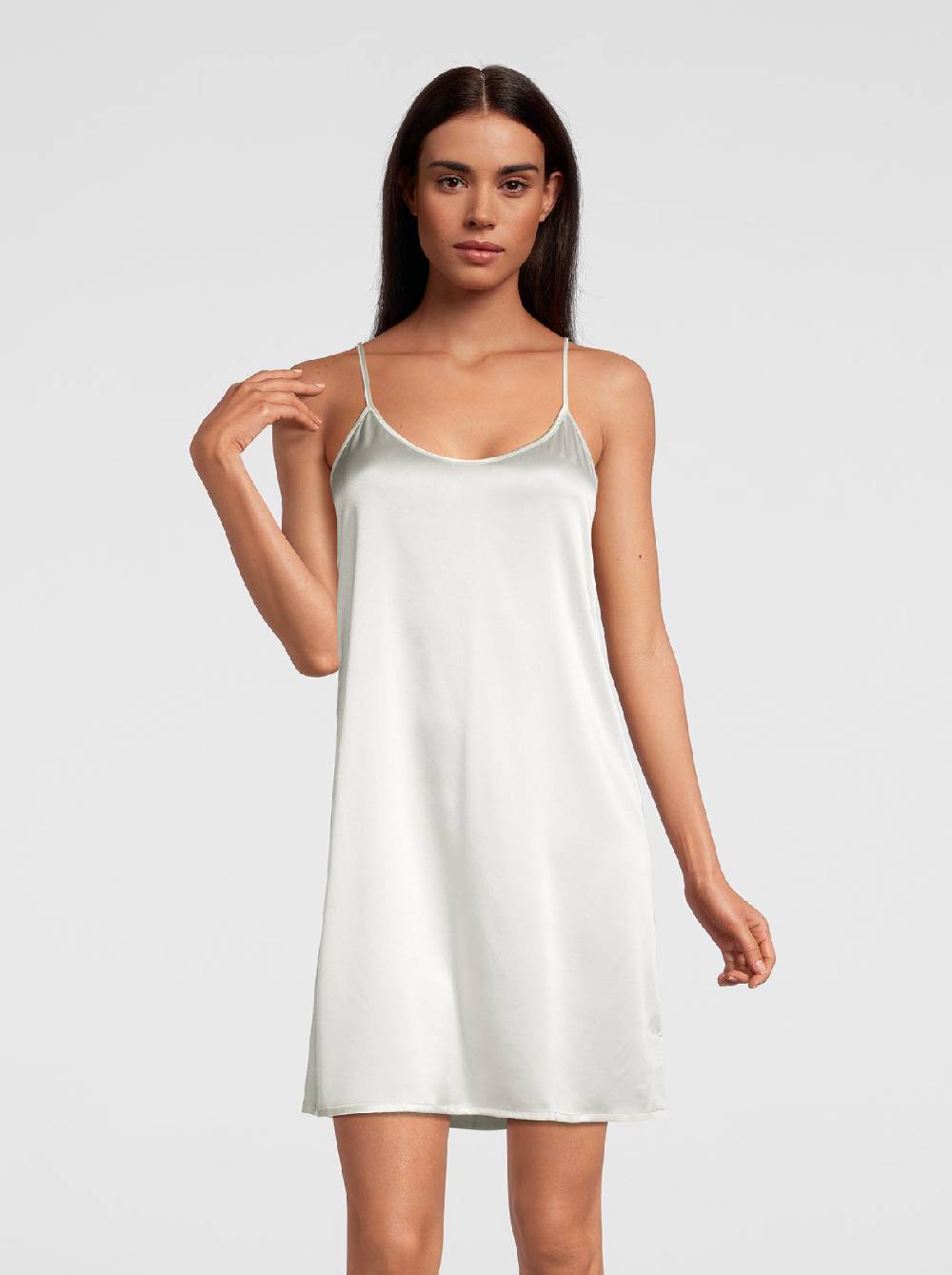 Oscalito Camicia da Notte in Pura Seta Stretch 10304 Vendita Economica