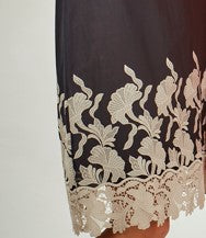 Oscalito Abito a maniche corte in cotone con Macramè 5985 Moda