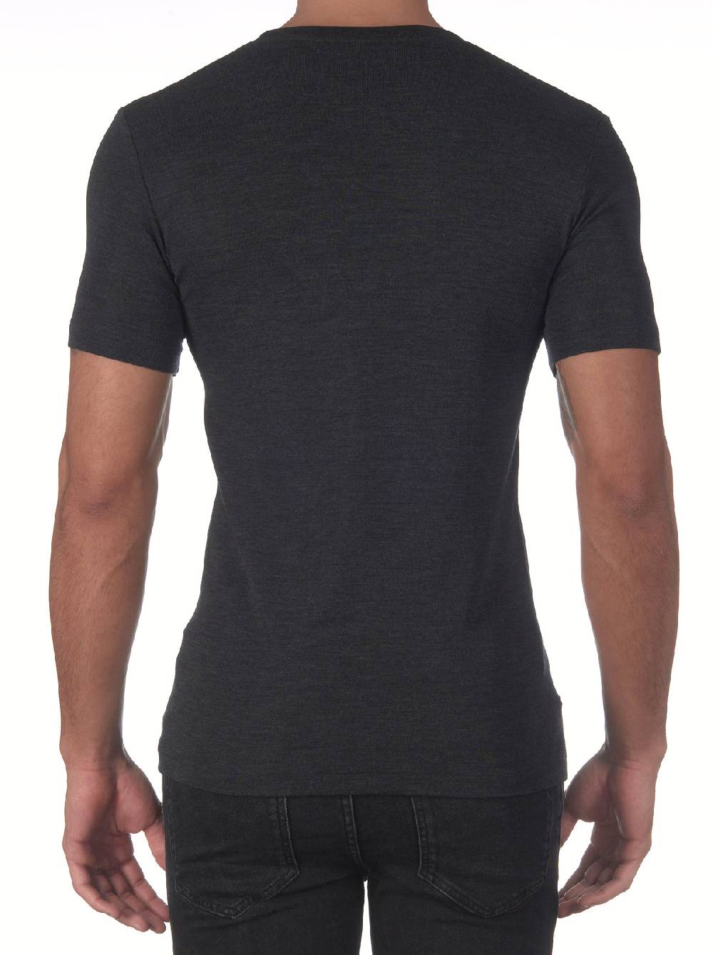 Oscalito T-shirt con scollo a V in lana e seta In vendita