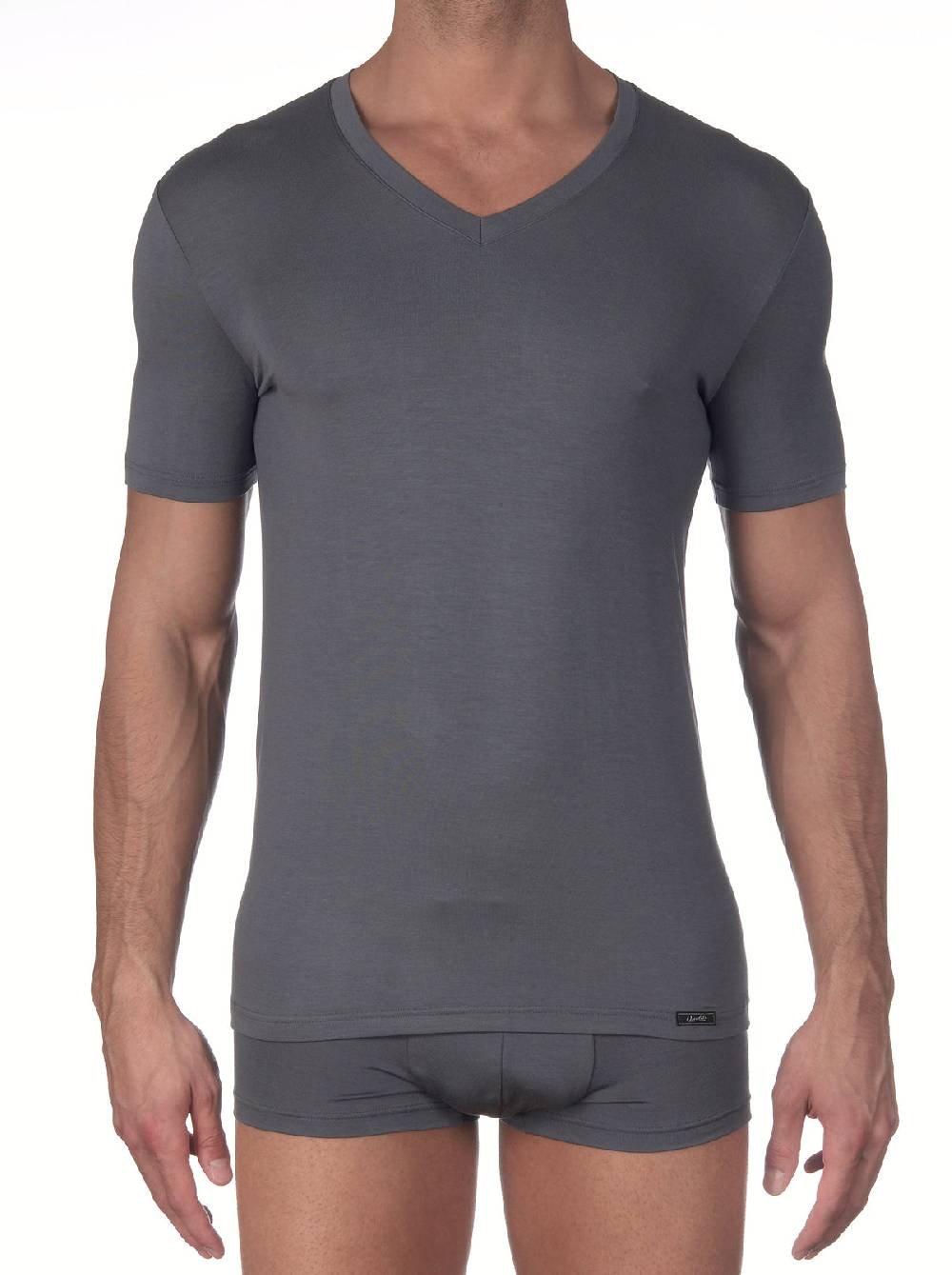 Oscalito T-shirt con scollo a V in micromodal 1576 Moda