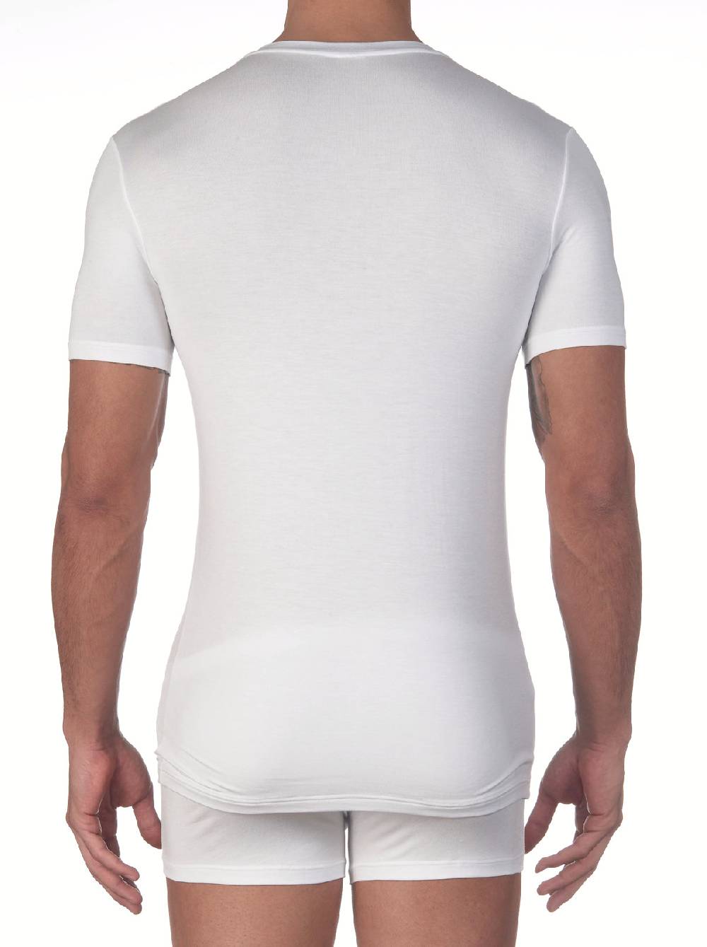 Oscalito T-shirt con scollo a V in micromodal 1576 Moda