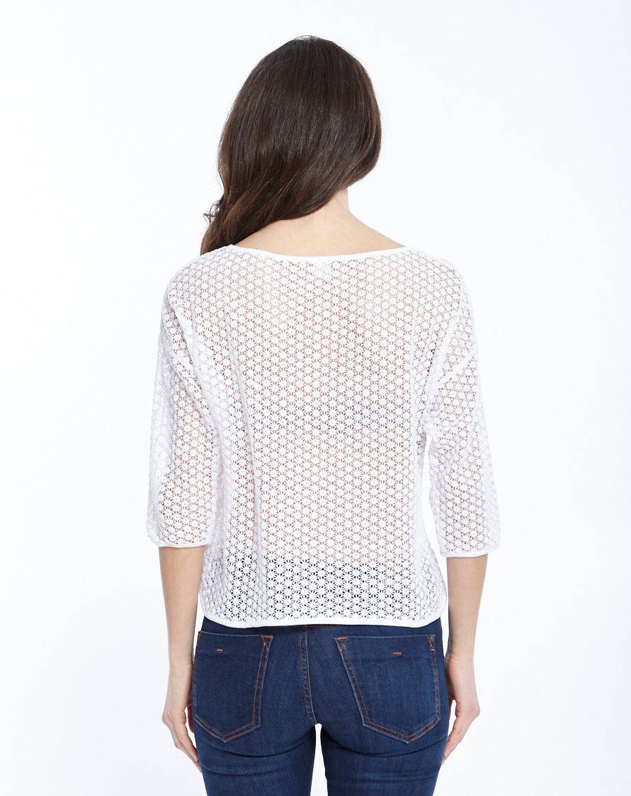 Oscalito Camicia Manica Tre Quarti in Micromacramè Allover 8506 Hotsell