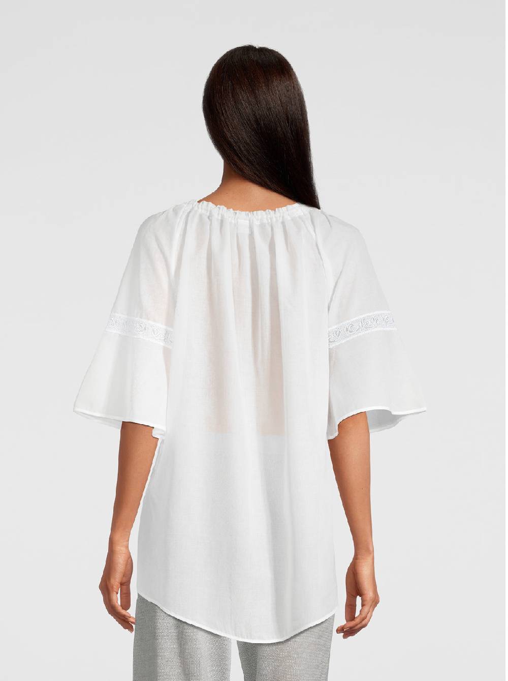 Oscalito Mini abito maniche lunghe in Voile Cotone 6566 Italia
