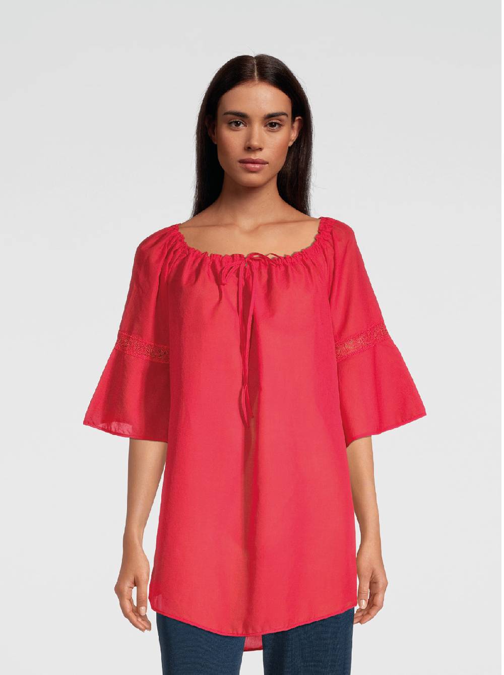 Oscalito Mini abito maniche lunghe in Voile Cotone 6566 Italia