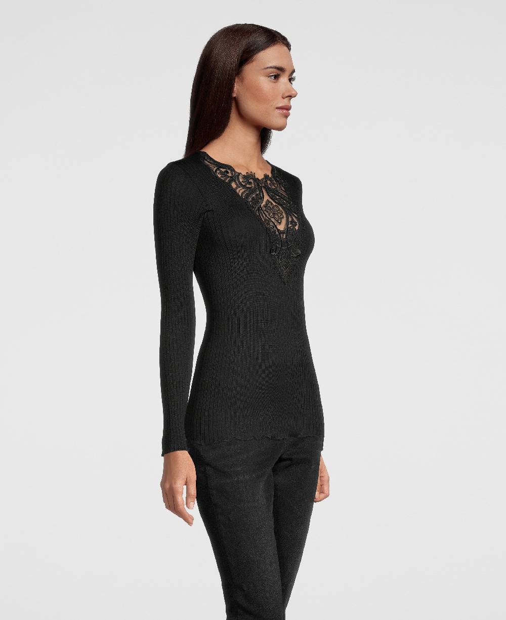 Oscalito Camicia a maniche lunghe con scollo a V ricamato 6440 Online