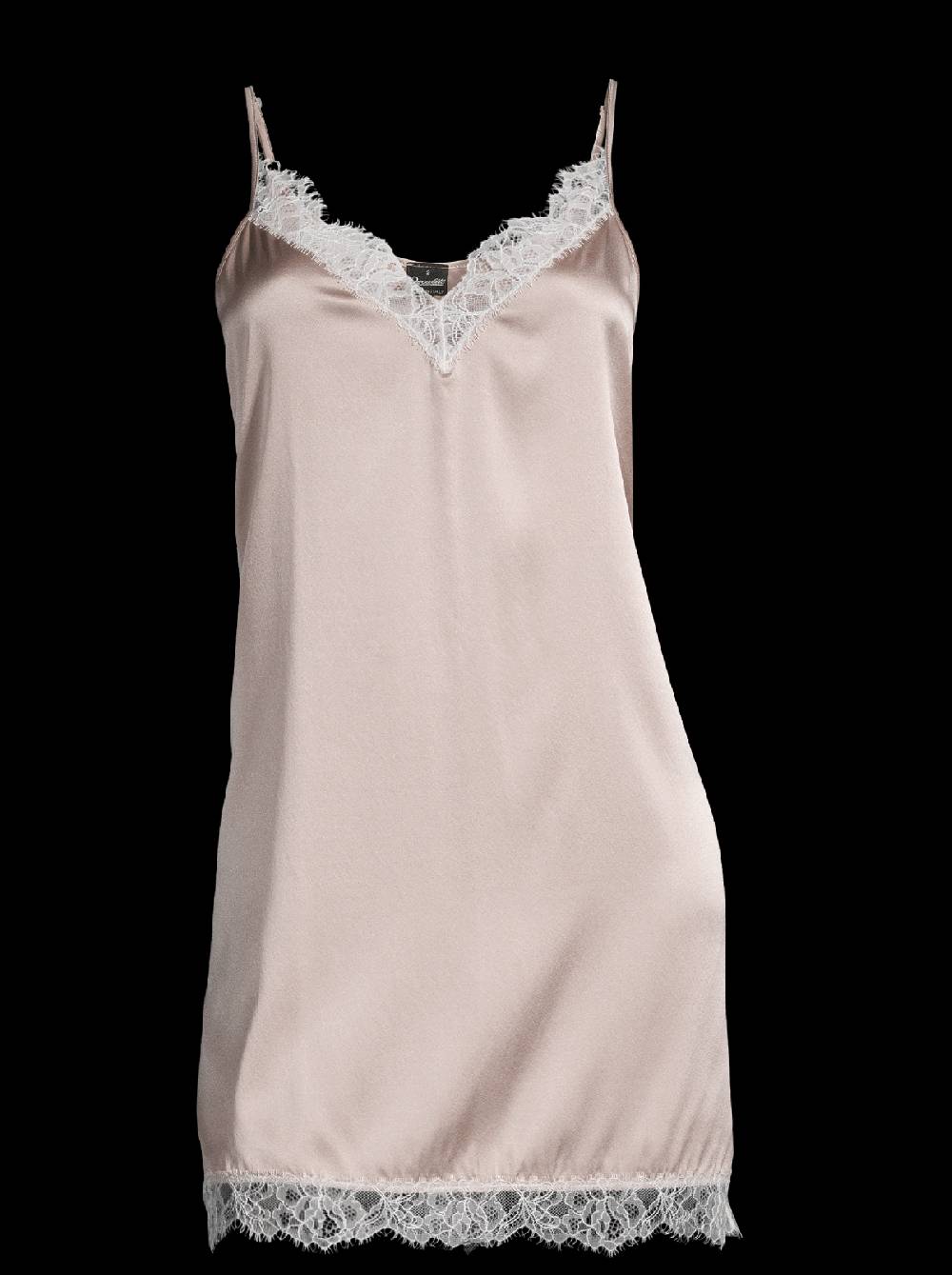 Oscalito Babydoll in seta elasticizzata con pizzo chantilly 10336 Soddisfazione Garantita