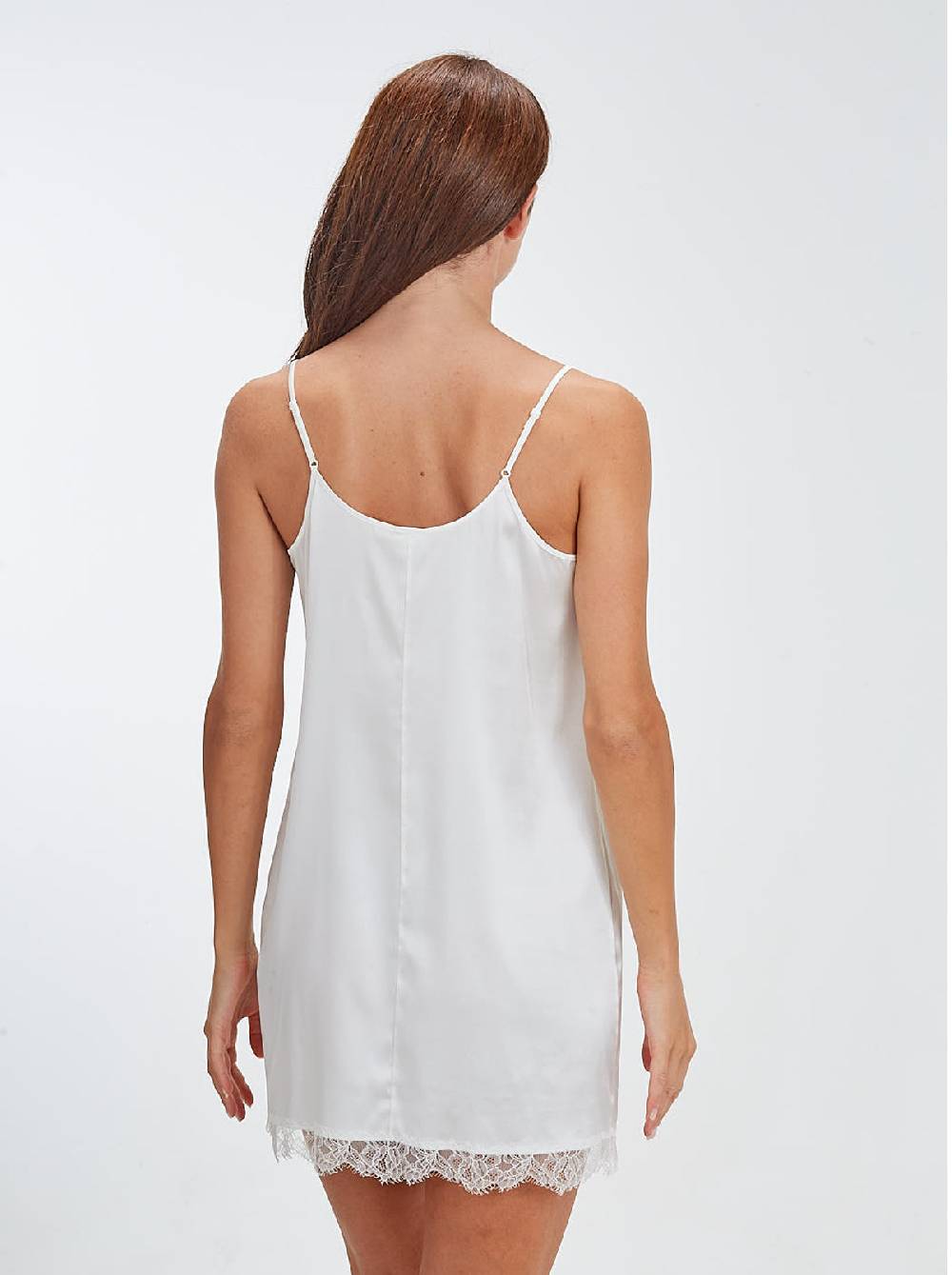 Oscalito Babydoll in seta elasticizzata con pizzo chantilly 10336 Soddisfazione Garantita