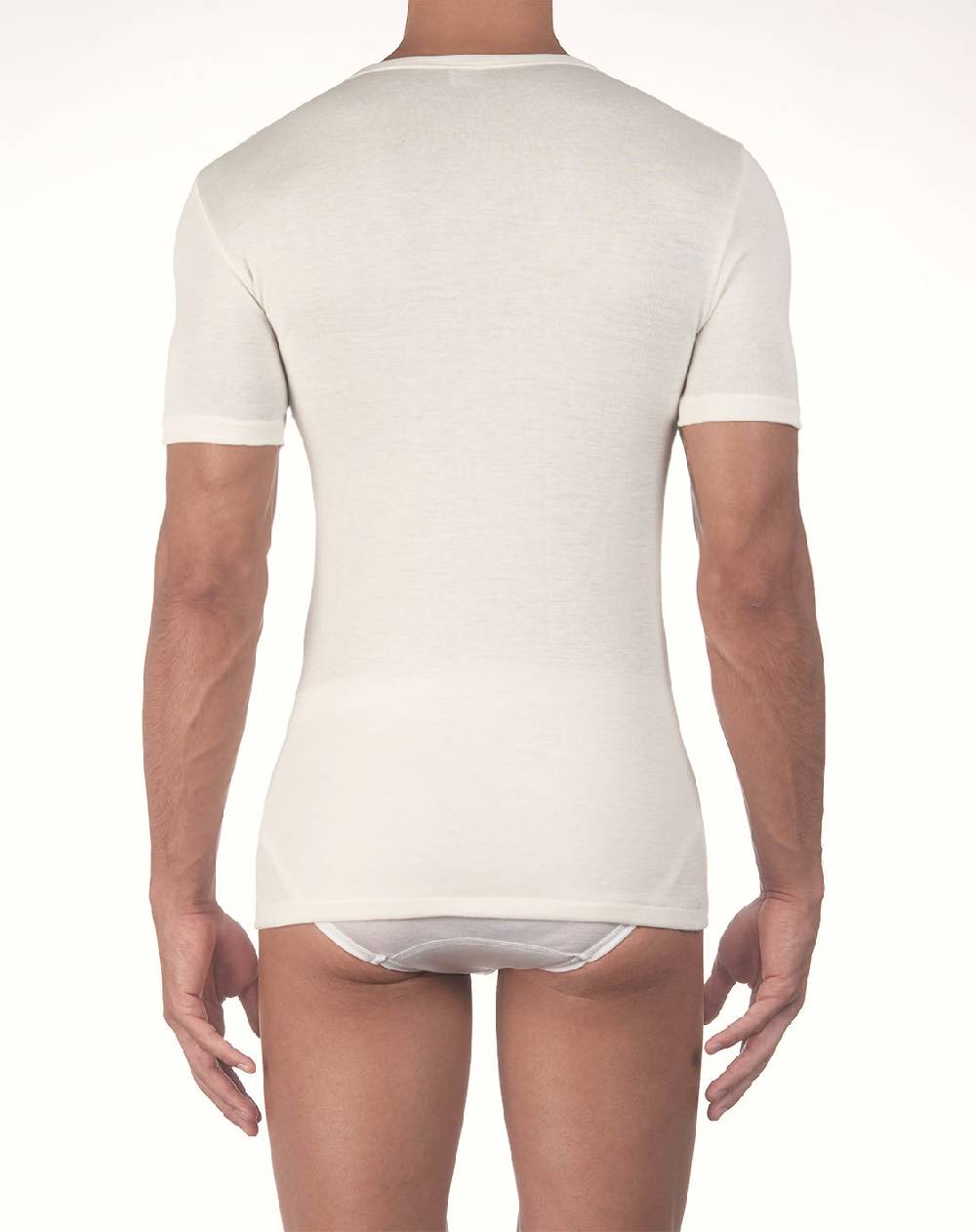 Oscalito T-shirt Cotone sulla pelle e Lana all'esterno 339 Nuova