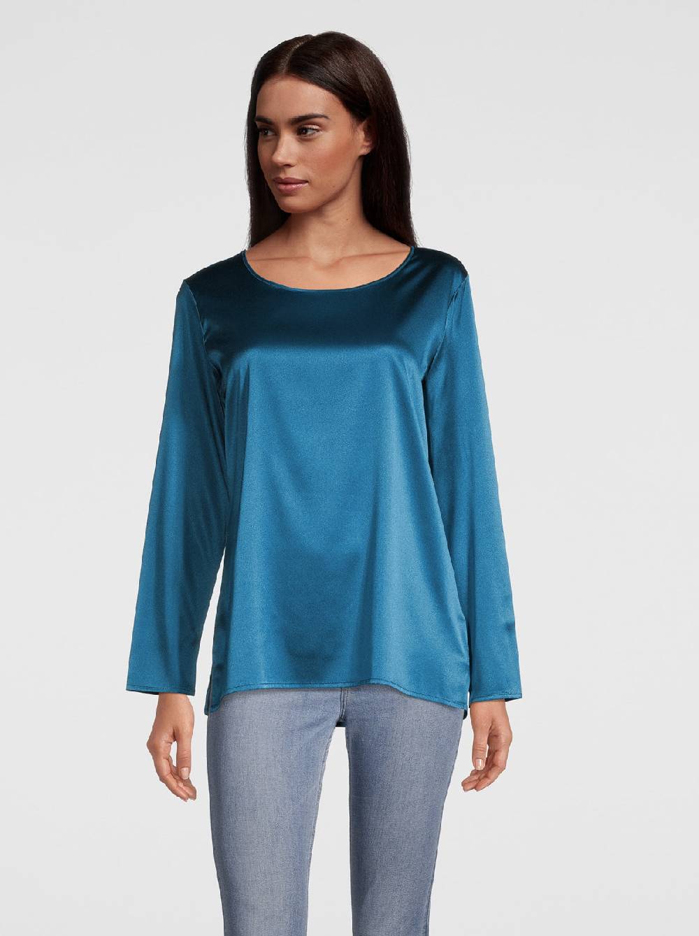 Oscalito Camicia maniche lunghe in Seta Stretch 10309 Italy