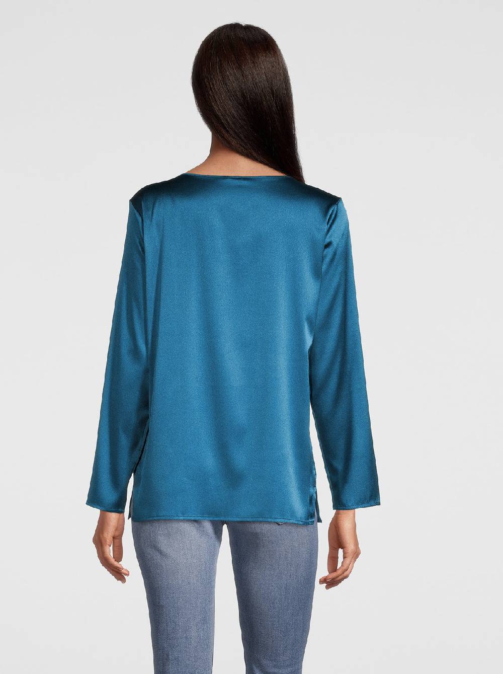 Oscalito Camicia maniche lunghe in Seta Stretch 10309 Italy