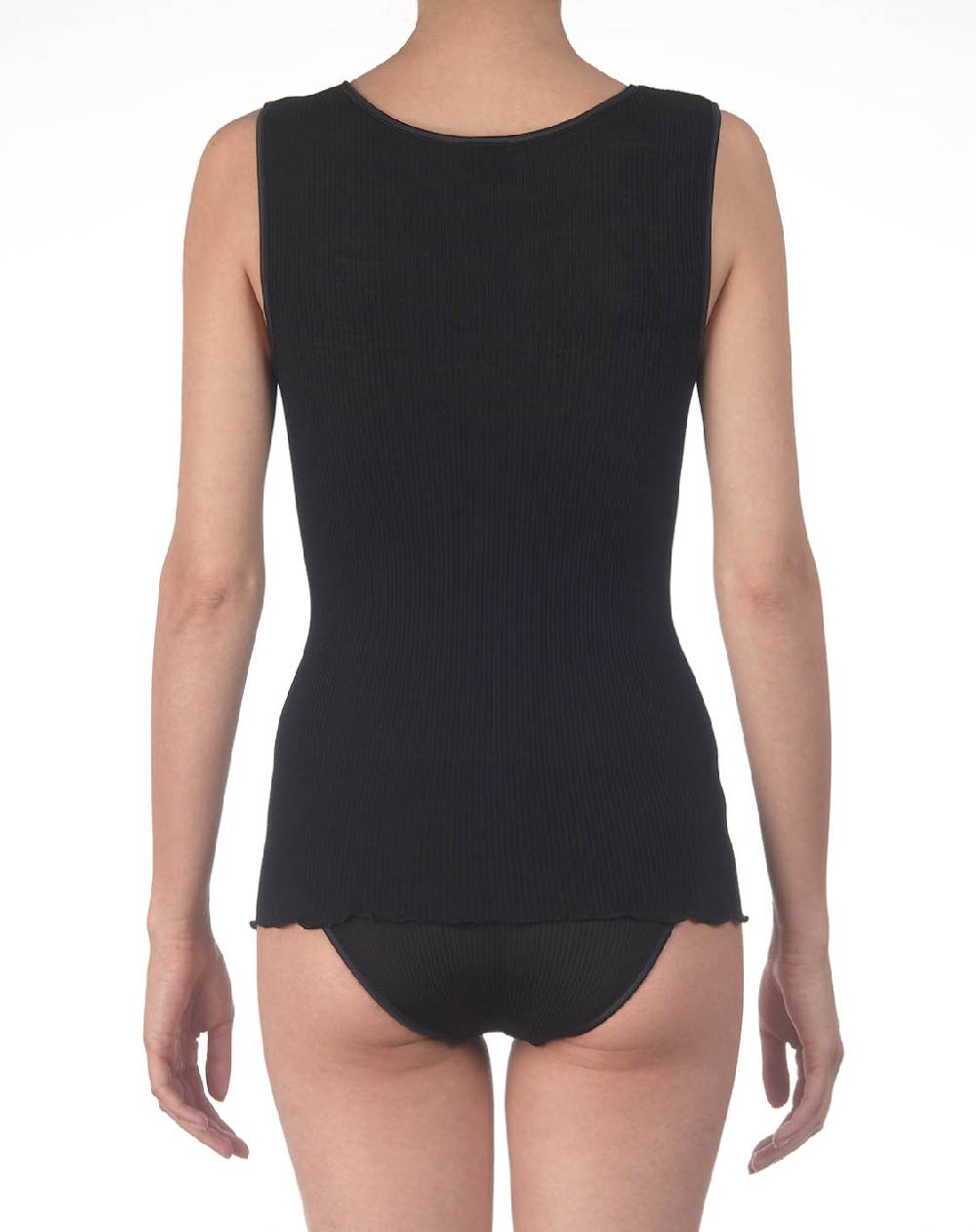 Oscalito Top in lana e seta con bordatura in raso 3422 Convenienza