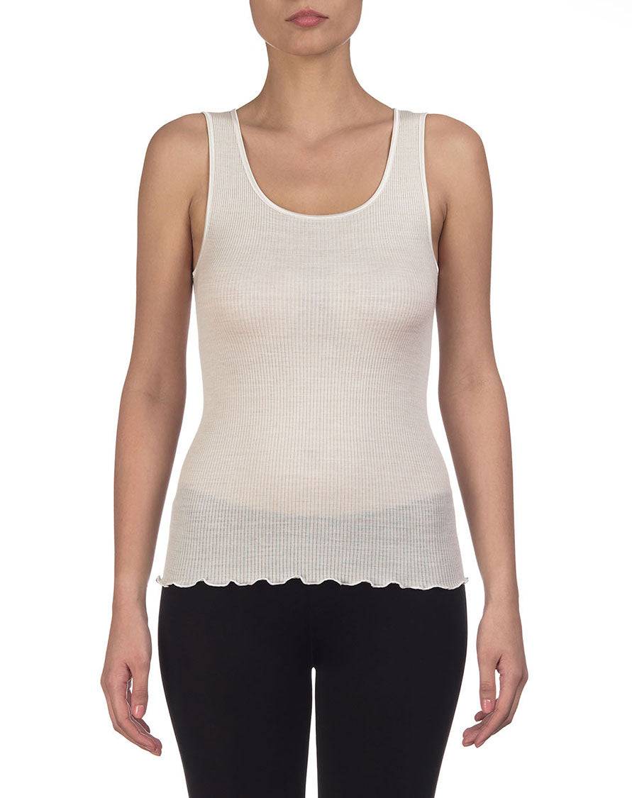 Oscalito Top in lana e seta con bordatura in raso 3422 Convenienza