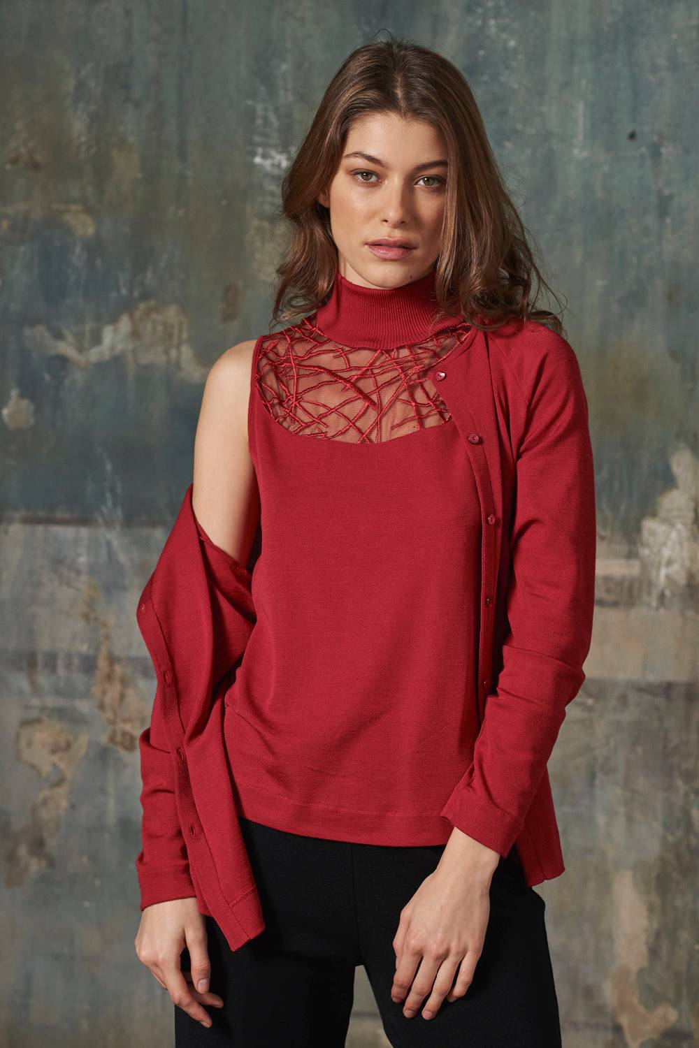 Oscalito Top Donna 70% Lana, 30% Seta 5846 Saldi