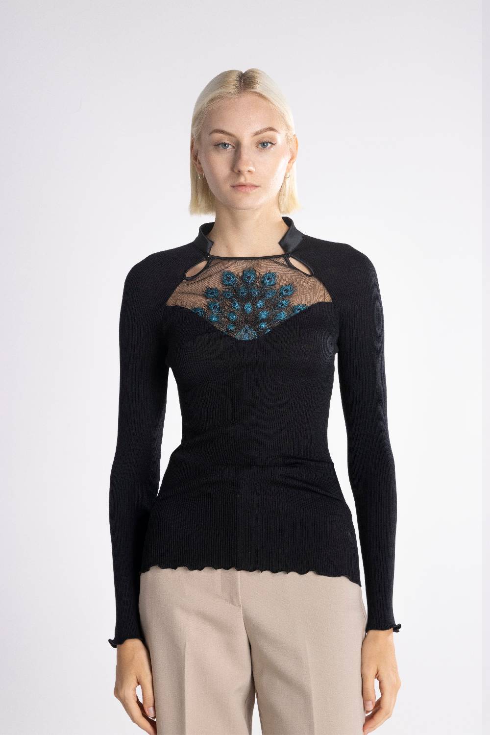 Oscalito Maglia a maniche lunghe Donna70% Lana , 30% Seta 6871 Vendita Economica