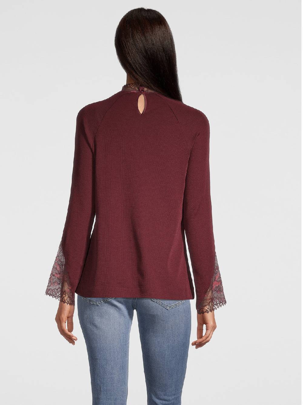 Oscalito Manica lunga in Lana e Seta con Pizzo Leavers 6468 Nuova